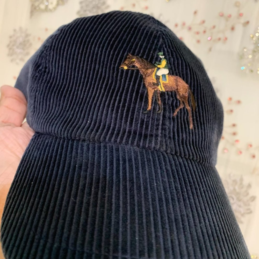 Ralph Lauren Purple Label HAT Gent’s Standing Horse Made in Italy Navy